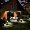 Przyścienna Pergola tarasowa aluminiowa NORDVIC Skyline LED Light - 3 x 4 m Antracyt